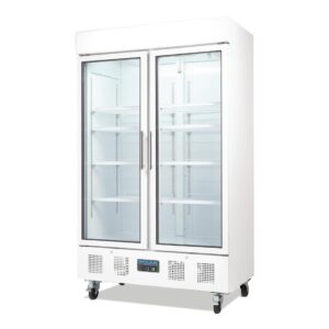 Polar G-Series Upright Double Door Display Fridge 944Ltr White