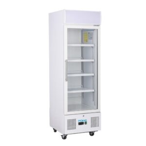 Polar G-Series Upright Display Fridge 218Ltr White