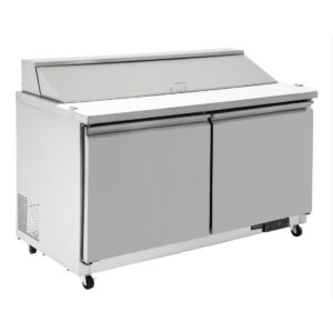 Polar U-Series Double Door Prep Counter Fridge 527Ltr