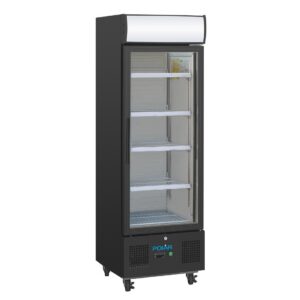 Polar G-Series Upright Display Fridge 218Ltr Black