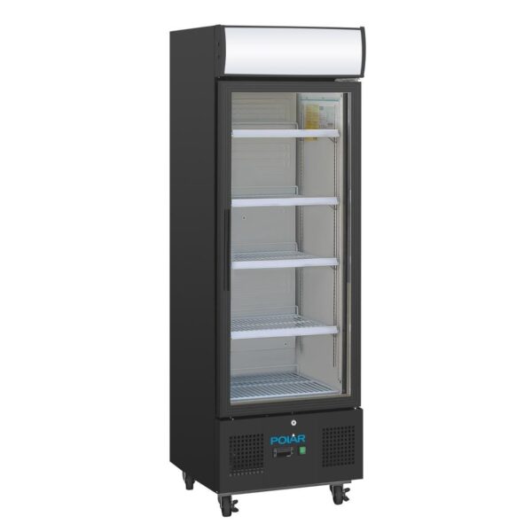 Polar G-Series Upright Display Fridge 218Ltr Black