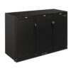 Polar G-Series 900mm Triple Solid Door Back Bar Cooler in Black 330Ltr