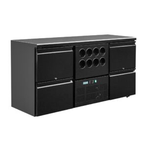 Polar U-Series Four Drawer Back Bar Counter and Wine Fridge