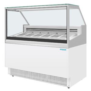 Polar U-Series 6 Pan Ice Cream Serve Over Cabinet Freezer